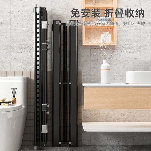 Clothes drying rack balcony floor-standing foldable bedroom outdoor drying quilt hanging cooling clothes rack household mobile clothes drying rack