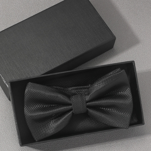 Men's bow tie square scarf, fashionable gentleman two-piece business casual wedding gift box set, formal suit accessories