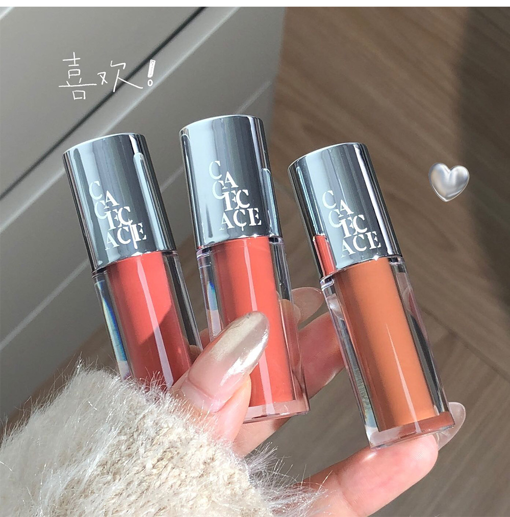 CACE Silver Mirror Glass Lip Gloss Korean-style Pure, aiming to make the skin look tender and moist, with a lustrous glass and a pouty lip lipstick on Xiaohongshu Douyin undefined