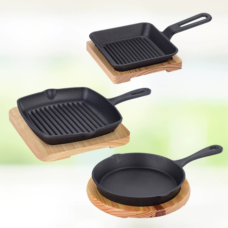 Утолщенная железная тарелка в западном стиле Бытовая антипригарная тарелка для выпечки тарелка для барбекю круглая жареная стейк железная тарелка для барбекю коммерческий чугун