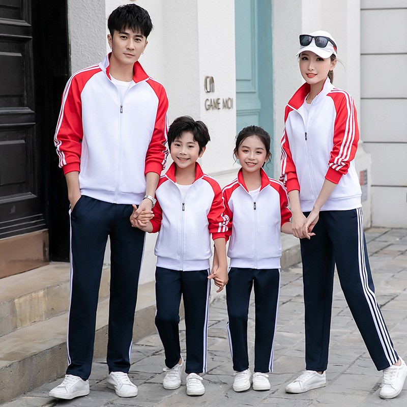 Nuevo traje de pareja de deportes otoño uniforme escolar de manga larga Escuela Secundaria estudiante de escuela primaria deportes clase uniforme equipo uniforme fábrica al por mayor