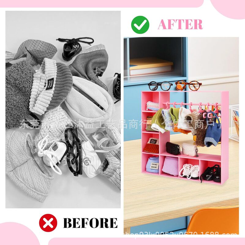 跨境Doll Accessories Display Box 娃娃配件展示盒 人物服装收纳|undefined