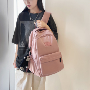 2024 New Backpack Wholesale Fashion Korean Style Casual School Bag Female College Student Ins Trendy Large Capacity Backpack