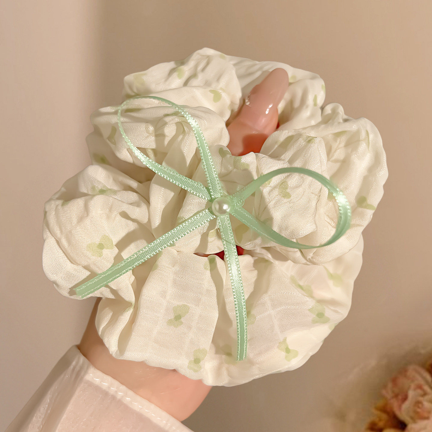 Anillo para el cabello de intestino grueso de gran tamaño coreano, bufanda cuadrada de alta calidad femenina, cuerda para el cabello, banda elástica y duradera, flor de viento perezosa