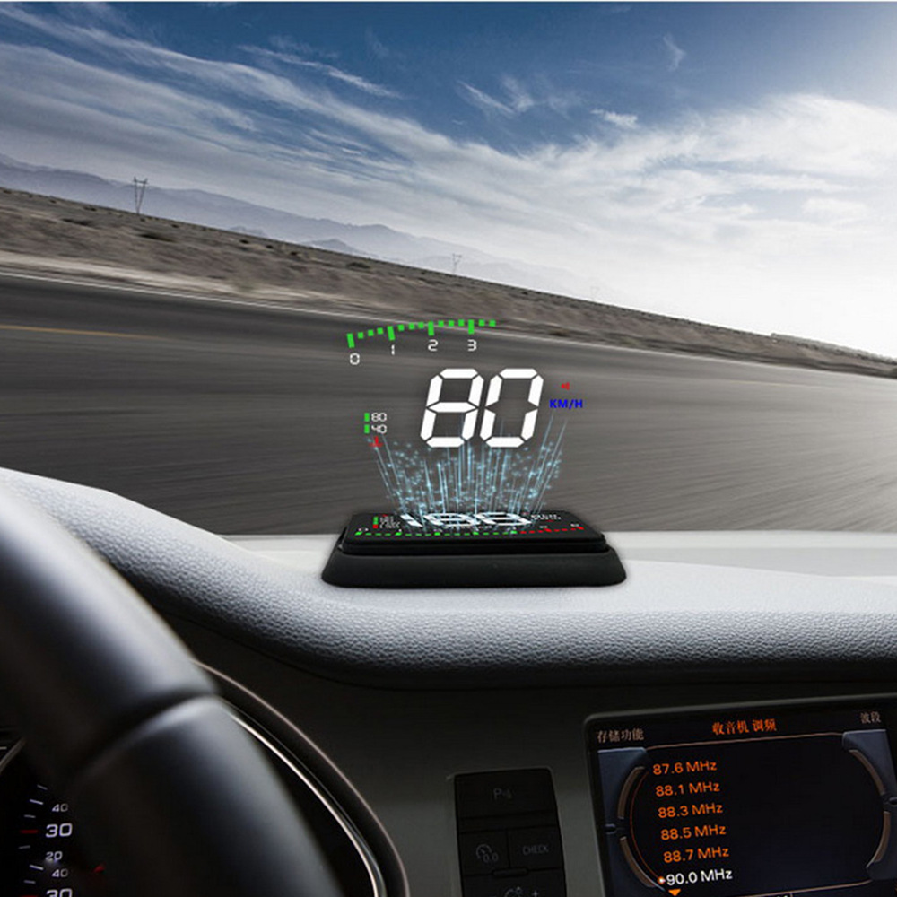 Hud Car Head-Up Display Displays Speed, Rpm, Water Temperature, and Voltage with 4 Practical Functions A900 Cross-Border