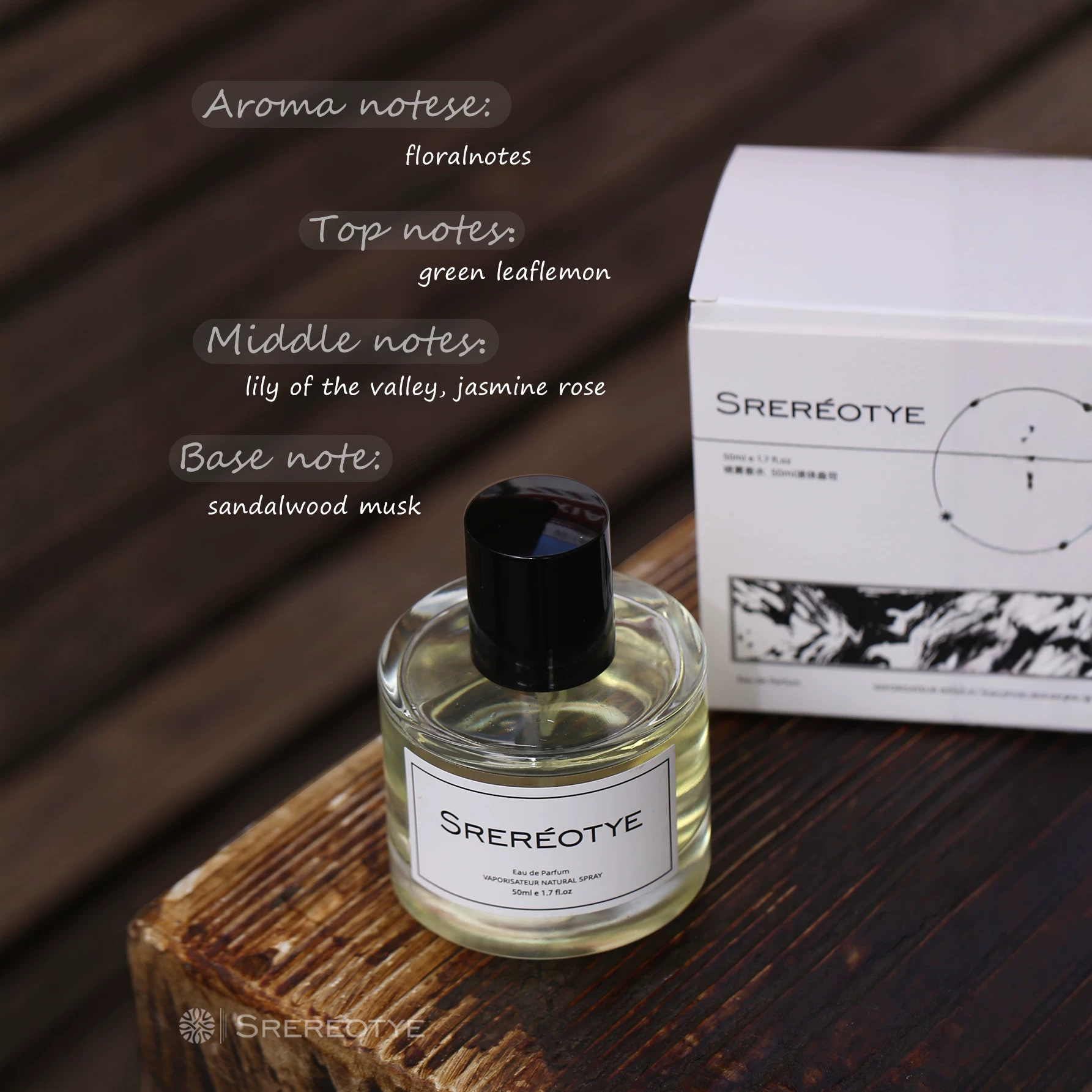 Silily Roti Smoky Jasmine Perfume for Women, Long-Lasting Light Fragrance, Fresh Scent, 50ml, Suitable for Commuting and Work