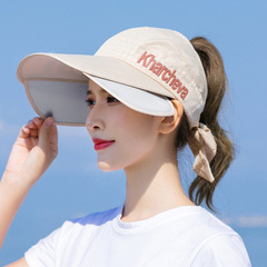 日よけ帽子の夏の自転車の日よけ帽子の子供の韓国版の潮は顔の空っぽを覆います。