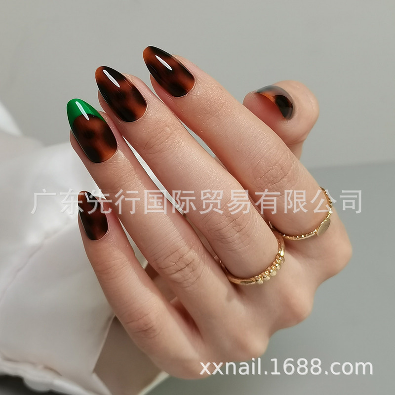 32Pcs Nails 16Size Leopard Print Gel Soft Nail Finished Fake Nail Press Manicure Patch Wearable Nail Patch 32Pcs Nails 16Size Leopard Print Gel Soft Nail Finished Fake Nail Press Manicure Patch Wearable Nail Patch