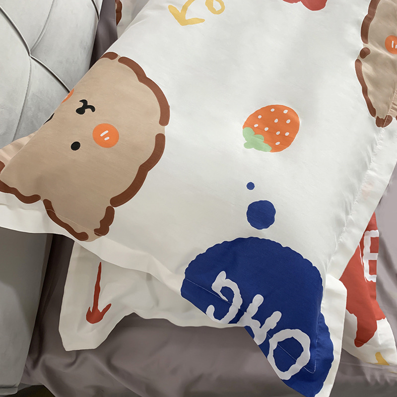 Pure Cotton Pillow with Pillowcase Set Student Dormitory Pillow Core Plus Pillowcase Single Person One Hotel Home Detachable Ink