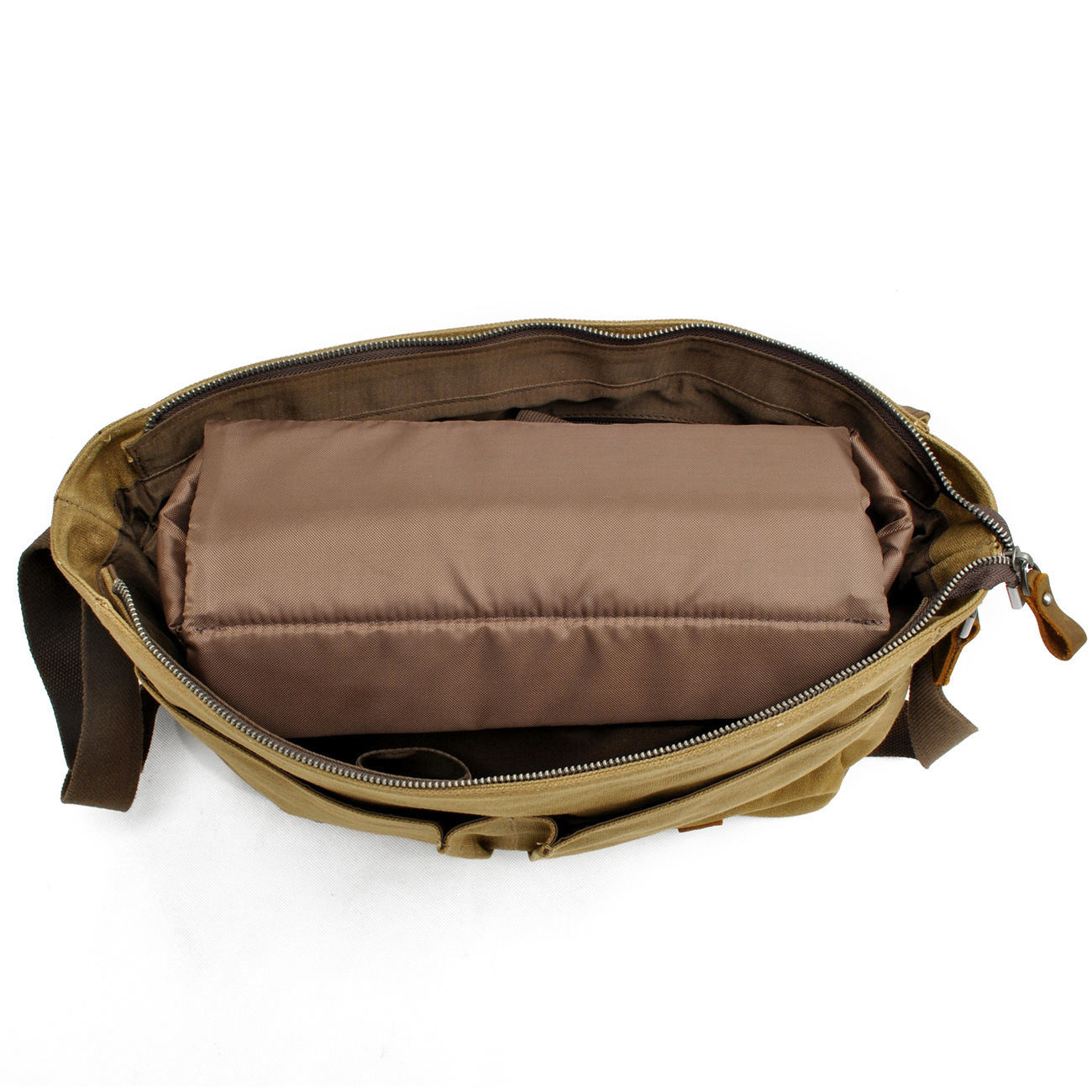 Horizontale herentas Cameratas Casual schoudertas Batik canvas met Crazy Horse Echt leren tas SLR Anti-spat fototas_voghion.com