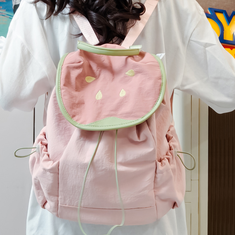 2025 新日本インニッチデザインバックパックドーパミンかわいい学生バックパック軽量スクールバッグ|undefined