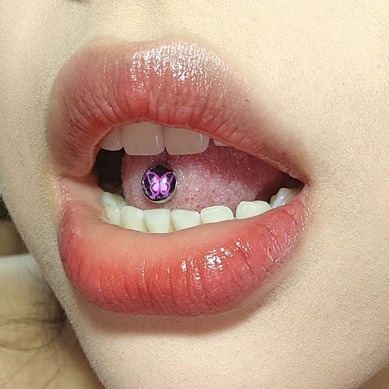 (Cross-border trading), cute tongue piercing stainless steel