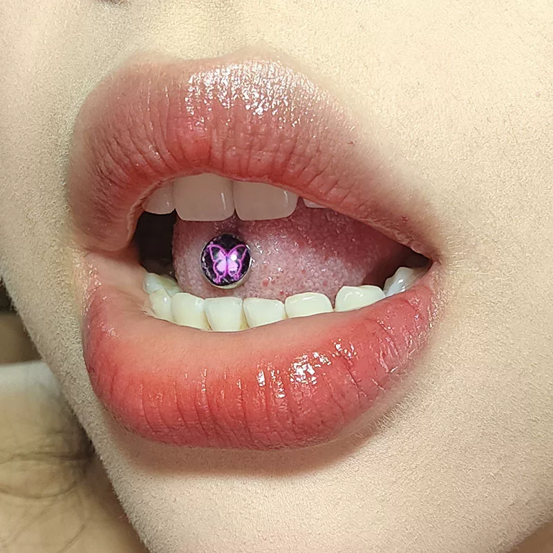 (Cross-border trading), cute tongue piercing stainless steel