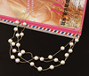 Fashionable accessory, necklace and earrings from pearl, bracelet, jewelry, set, starry sky, European style, 3 piece set