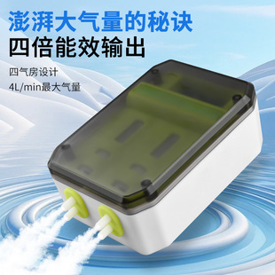 Waterproof Oxygen Pump Fishing Small Rechargeable Oxygenator Household Fish Tank Oxygen Pump Outdoor Ultra-Quiet Oxygenator