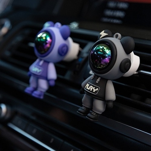 Car air vent aroma diffuser car air freshener air conditioning vent car decoration supplies, full set of car car cartoon astronaut in space