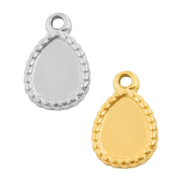 304 Stainless Steel Drop-Shaped Pendant Accessories Simple Handmade DIY Necklace Bracelet Key Chain Jewelry Accessories Wholesale