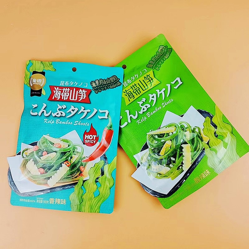 Jinyu kelp mountain bamboo shoots 160g bagged spicy and sour crispy bamboo shoot snack summer casual spicy snack kombu