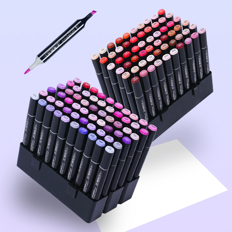 Xiupu Fule Kaler tres generaciones de rotuladores de cabeza suave alcohol aceite arte suave prueba de arte especial pluma importada