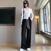 [Shake a sonic boom]Autumn Wide leg pants 2022 new pattern Paige Drape Show thin Easy Casual pants