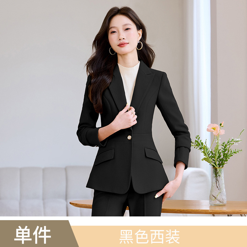 职业套装女秋冬2025新款时尚洋气高级感御姐西装两件套气质工作服|undefined
