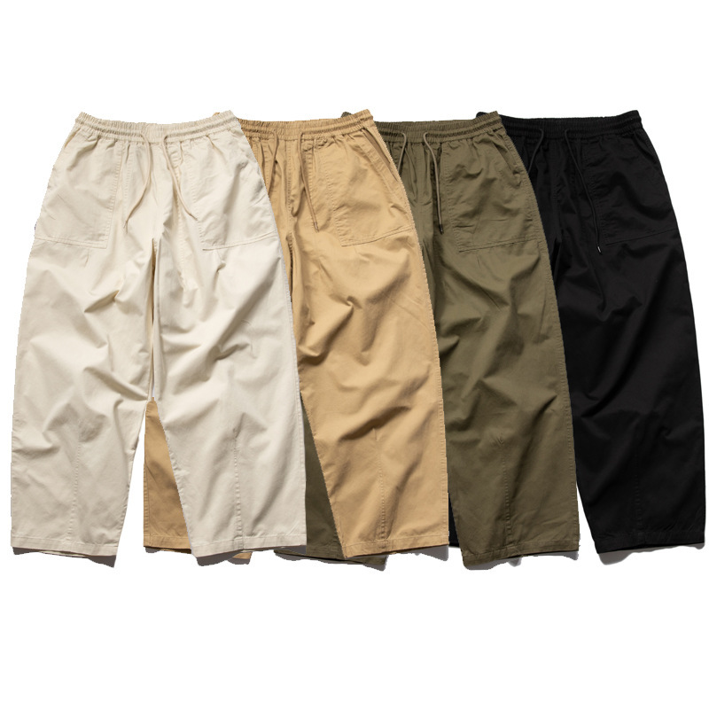 Japanese Style cityboy Profile Washed Sanding Workwear Casual Pants Men's and Women's Loose Straight Cotton Wide-leg Trendy Trousers Japanese Style cityboy Profile Washed Sanding Workwear Casual Pants Men's and Women's Loose Straight Cotton Wide-leg Trendy Trousers