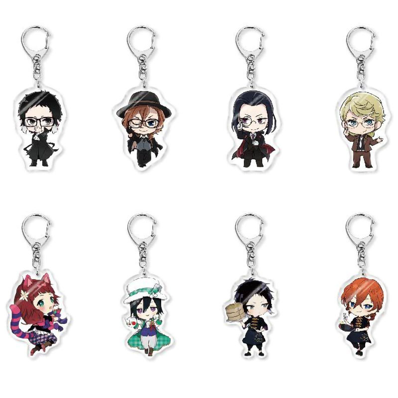 動漫亞克力鑰匙扣掛件 文豪野犬太宰治國木校園創意周邊飾品 禮品