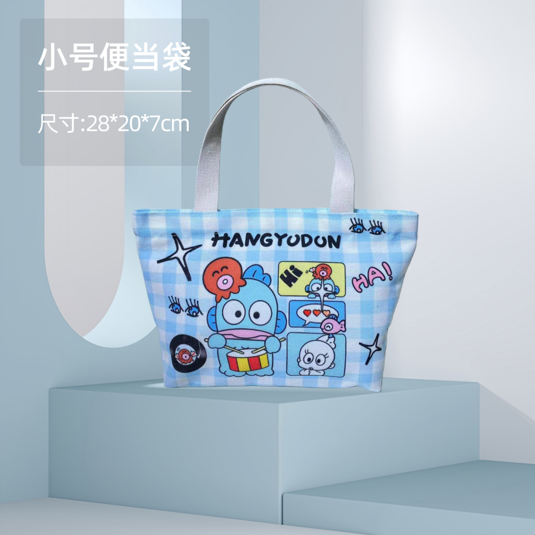 Bolsa de almuerzo pequeña, bolsa de lona, bolso de mano con dibujos animados de anime, bolsa de almacenamiento, bolso pequeño, regalo