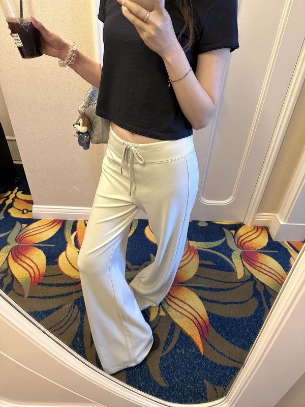 蝶宝嘻 夏日舒服挂专线 垂感直筒裤女夏季新款轻薄宽松阔腿休闲裤|undefined