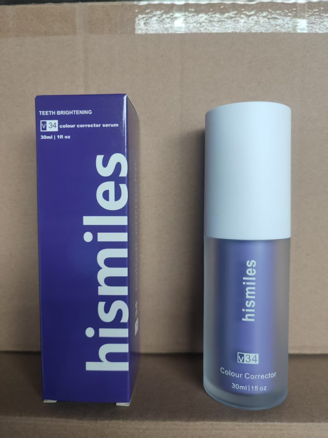 hismiles 더블 레이어 튜브 보라색 상자 치약(전체 영어 포장은 해외 무역 판매 전용)