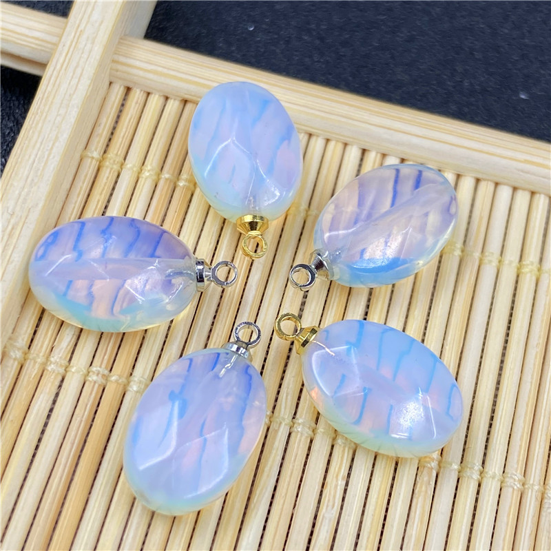 Retro Agate Oval Faceted Pendant Diy Material display picture 5