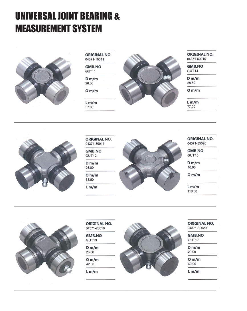 EQ140 universal joint cross shaft 39×118, cross bearing assembly for truck rotary tiller drive shaft
