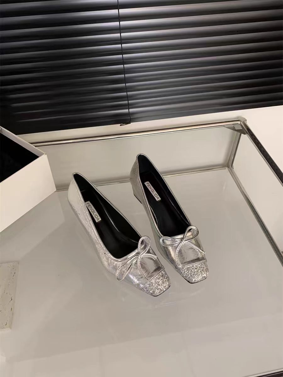 High-End Square-Toe Shallow Mouth Single Shoes For Women, Spring And Autumn New Korean Style French Elegant Evening_vogvips.com