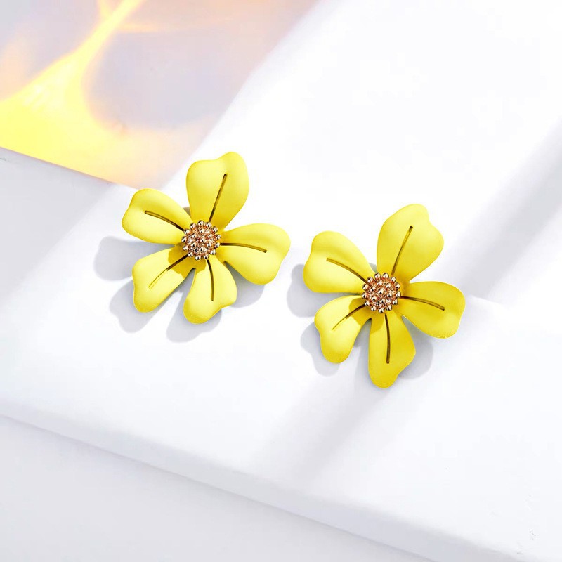 Summer flower earrings-yellow