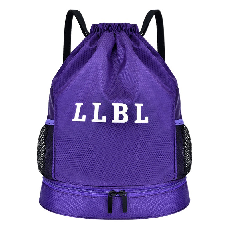 Cordón de nylon mochila simple ligero cordón bolsa de fitness viaje portátil casual nylon cordón bolsa