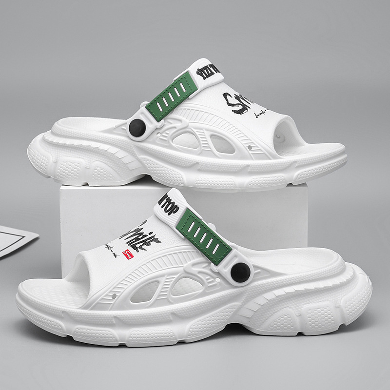 2024 nuevas zapatillas para hombres de verano tendencia de usar al aire libre sensación de mierda juvenil sandalias de playa de doble propósito