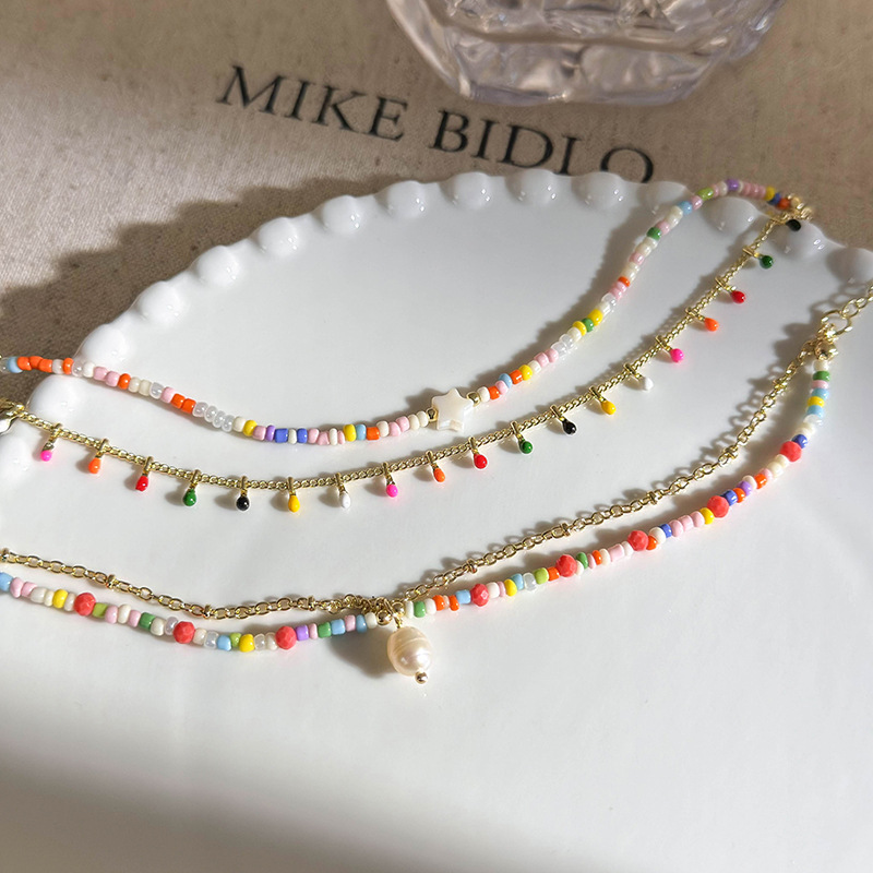 Colorful Double-layer Beaded Bracelet For Women Light Luxury_voghion.com