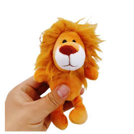跨境货源毛绒玩具小挂件狮子钥匙扣同款卡通包包动物玩偶饰品批发