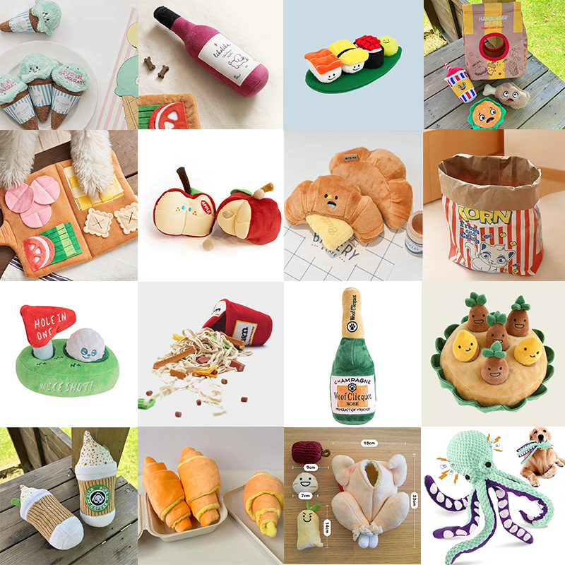 韩国热卖宠物玩具毛绒发声藏食嗅闻玩具狗狗解闷自嗨耐咬猫狗玩具