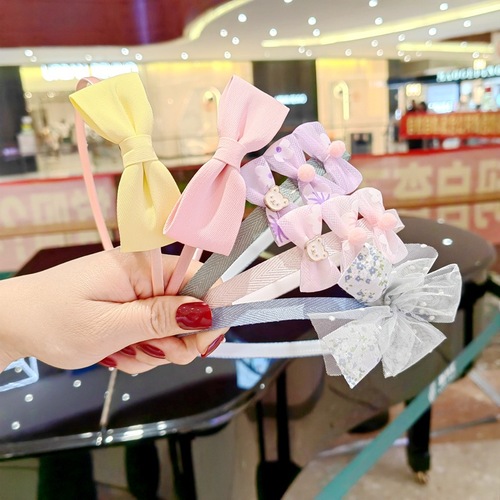 Korean internet celebrity children's headband princess bow headband girl baby cute super cute hair bundle children's hair accessories