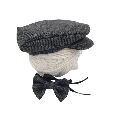 Newborn children's photography clothing hat cross-border supply gentleman bow tie + duck bill hat baby cartoon photo hat