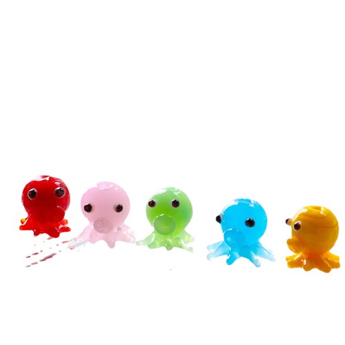 Japanese cute bracelet charm accessory octopus duck shape ornament creative home cartoon glass desk ornament