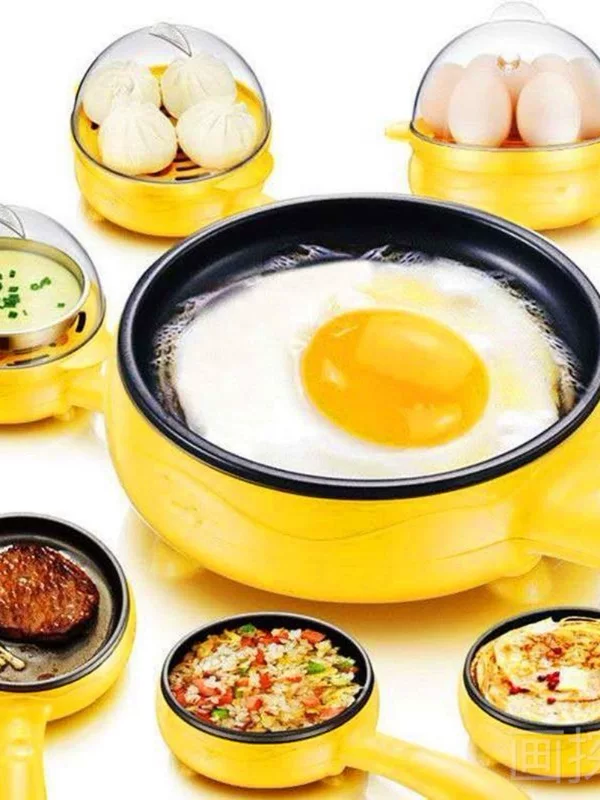 9V7T fried egg pan plug-in automatic power off level bottom pancake non-stick pan egg boiled egg omeletizer mini multi-function household use