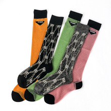 袜子女薄款欧洲站潮牌p家透明小腿袜金银亮丝ins潮走秀时尚款女袜