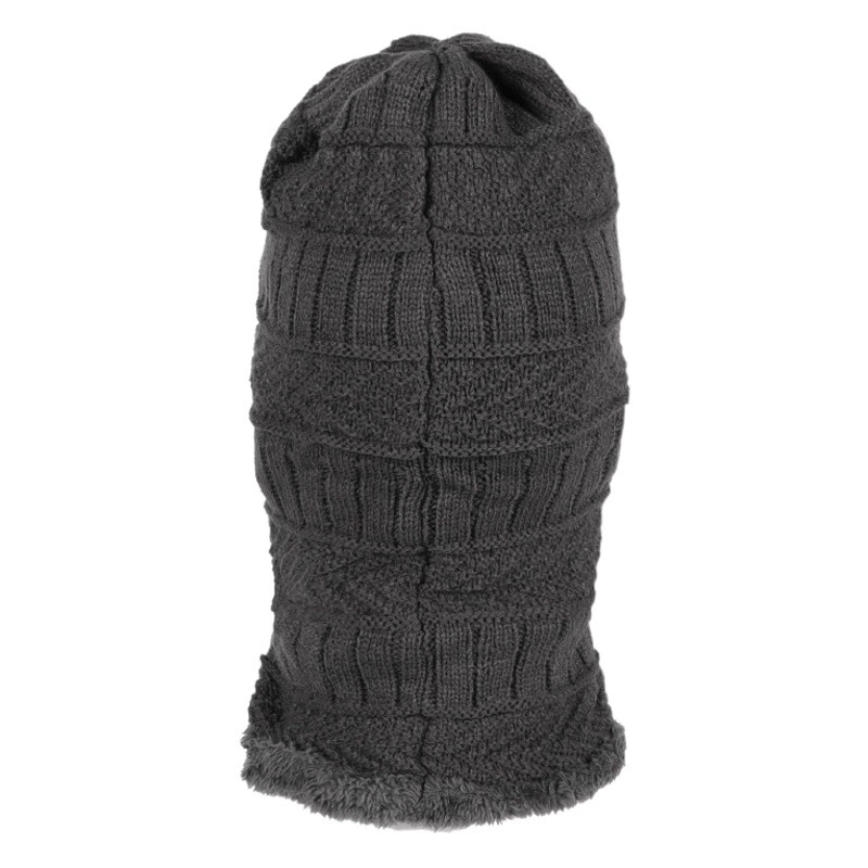 Популярная вязаная шапка для защиты от ветра, утолщенная, для активного отдыха и велоспорта, защищающая от холода и тепла, осенне-зимняя шапка с интегрированной защитой шеи и головы.