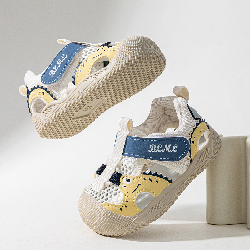 Summer New Toddler Shoes for 1-2-3 Year Old Boys, Soft-Soled Non-Slip Kidsren's Sandals, Breathable Mesh Shoes for Girls