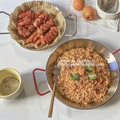 Korean-style ins fried chicken plate double-eared stainless steel pan French fries baked rice baking pan pasta plate crayfish plate