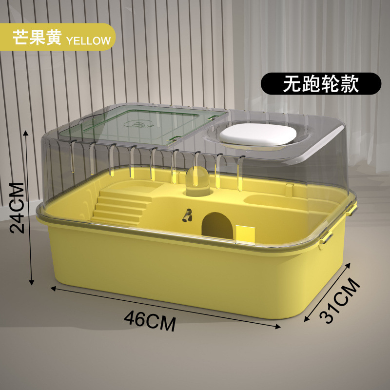 新しいハムスターケージ、ゴールデンベア、安くて大きい、専用巣、小さな家、アクリル、豪華な大きな別荘、透明|undefined