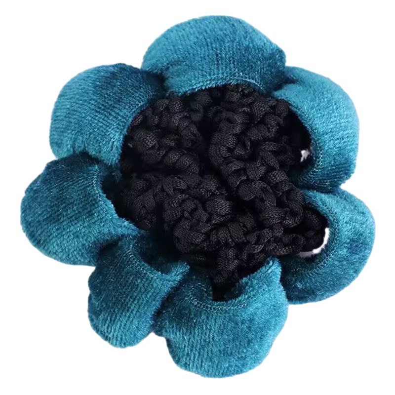 Simple solid color professional hair net performance dance flannel headband hair net pocket professional nurse hair net ball head plate