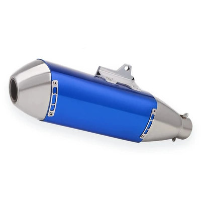 Motorcycle exhaust pipe Exhaust Pipe Stainless Steel - blue-stainless-steel-head